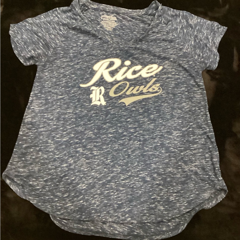 Rice Owls Women's Blue Short Sleeve Tee